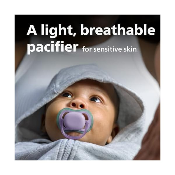 Philips Avent Ultra Air Pacifier 6-18m, Blue Hush/Lush Lilac, 4 pack SCF085/54 – Bild 4