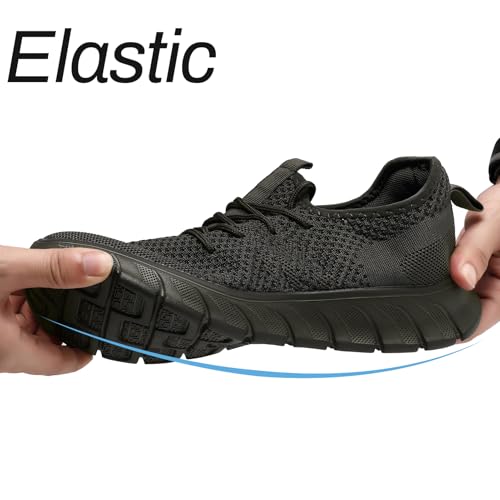 Image of Men Running Tennis Shoes Gym Fashion Sneakers Walking Workout Shoes Athletic Slip on Breathable Mesh Comfortable Lightweight Casual Sport Shoe