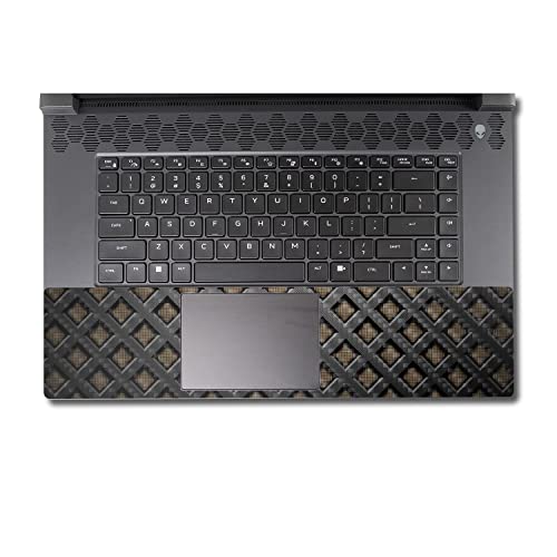 Image of MightySkins Carbon Fiber Skin Compatible with Alienware M17 R5 (2022) Full Wrap Kit - Black Wall | Protective, Durable Textured Carbon Fiber Finish | Easy to Apply & Change Styles | Made in The USA