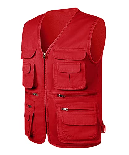 Jade Hare Men's Lightweight Fishing Safari Vest Travel Outdoor Work Sleeveless Jacket Cargo Vests Military Shooting Clothing2