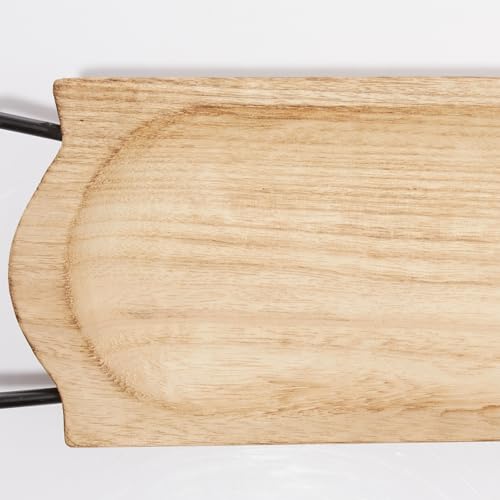 Plateau rectangulaire rustique bois pour table basse et salon - 8