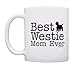 ThisWear Dog Lover Gifts Best Westie Mom Ever West Highland Terrier Gift 11oz Ceramic Coffee Mug with Handle
