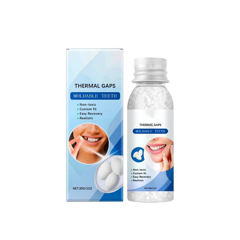 Thermal Gaps Moldable Teeth, Non-Toxic Custom Fit, 1 oz Bottle, Easy Recovery, Realistic Appearance
