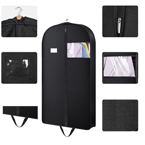 Garment Bags Non-Woven Three-Dimensional Transparent Window Clothes Dust Cover, Non-Woven Clothes Dust Bag Suit Cover Clothing Dust Cover2