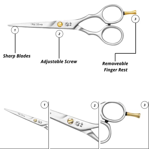 Hairdressing Scissor Hair Scissor for Professional Hairdressers Barbers Stainless Steel Hair Cutting Shears for Salon Men - Image 2