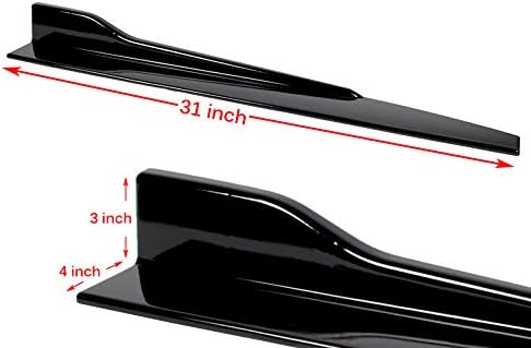 5pcs Combo Front Bumper Body Kit Lip + Side Skirt Extensions Diffuser Compatible with 2013-2016 Scion FR-S/Toyota 86 2014 2015 (Painted Black)