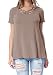 Levaca Womens Short Sleeve Criss Cross Front Neck Loose Casual T Shirt Tops