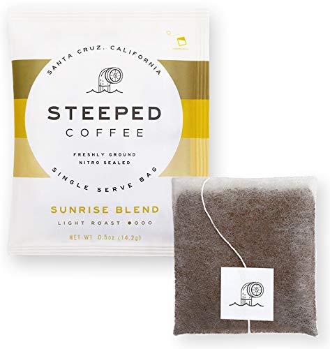 Single Serve Coffee Packs, No Machine Needed, Commercially Compostable, Just Add Water, Direct Trade, Hand Roasted & Freshly Ground, Specialty Grade, Nitro Sealed For Freshness (Sunrise Blend (Light Roast), 8 Count (Pack Of 1)) #TOP2