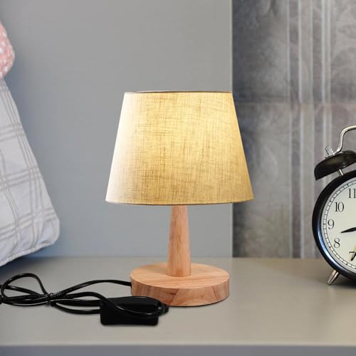 Support de lampe de table en bois E27 base ronde stable salon bureau