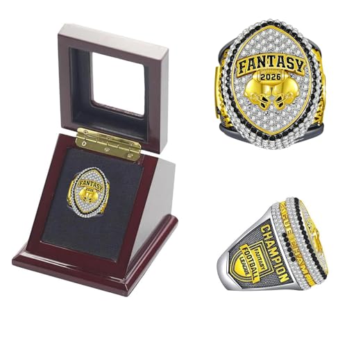 Bague Fantasy Football 2026 avec son coffret vitrine pour fan