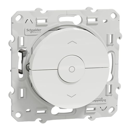 Schneider Electric - Odace, interrupteur volet-roulant Blanc 3 boutons montée/descente/stop à griffes - S525208