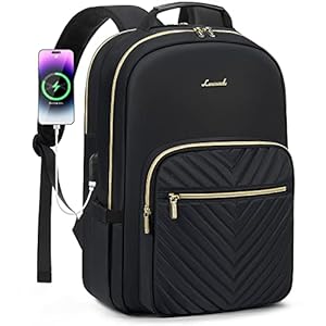 LOVEVOOK Rucksack Damen, Groß 15,6 Zoll Laptoptasche Rucksäcke Wasserdicht Schulrucksack Mädchen Teenager Daypacks Schwarz, Elegant Backpack Arbeitstasche für Schule Uni Reise