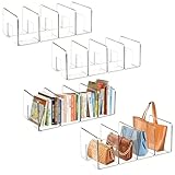 Paquete de 4 Organizador Bolsas de Dama, Estante Divisores de Almacenamiento para Bolsas de Clóset, con 5 Separadores,...