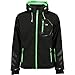 Produktbild Geographical Norway Herren Jacke Softshell Windbreaker Kapuze abnb. Hood Strings Contrast Zipper Cuff Tape Rubber Prints, black, Gr:S
