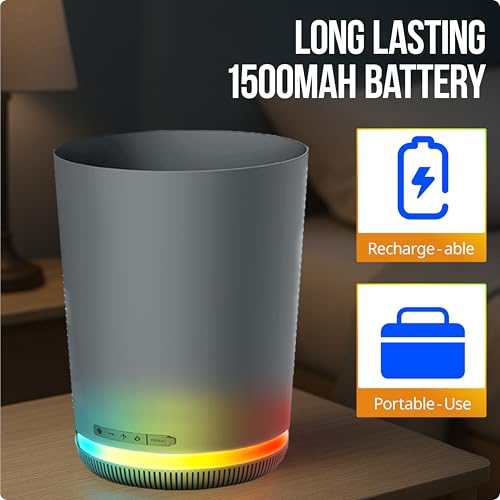 Caneca de Basura con Bocina Bluetooth y Luz LED 9.8 L miniatura 7