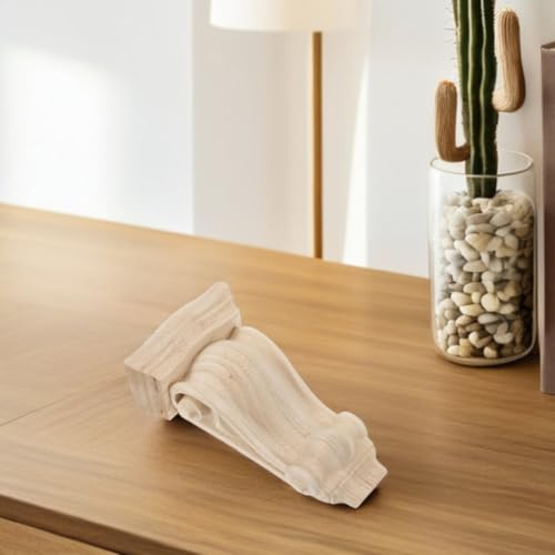 Consoles décoratives en bois sculpté Kichvoe support mural cheminée 2pcs - 6