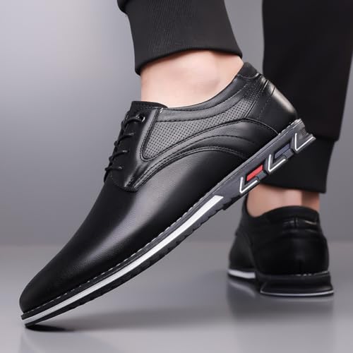 Image of Men's Premium Stylish Oxford Shoes Casual Lace Up Walking Business Driving Dress Shoes