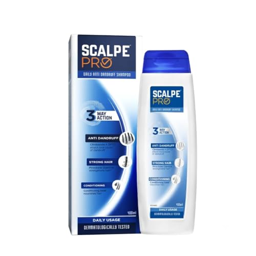 Image of Scalpe Pro Daily Anti-Dandruff Shampoo | Removes Dandruff from Source | Prevents Itching & Irritation | Scalpe Science | Climbazole Formulation | Dermatologically Tested | For Women & Men | 400ml