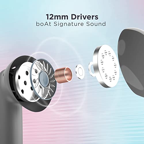 Image of boAt Airdopes 141 Pro True Wireless in Ear Earbuds with 45H Playtime, Quad Mics ENx Tech, 12mm Drivers, ASAP Charge, Beast Mode for Gaming & BT v5.3(Cool Grey)