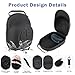Anguu Hat Travel Case, Hard Hat Carrier Organizer with Clip & Glasses Storage, Holds 6 Baseball Caps for Home/Travel - Black