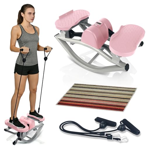Image of Rock Stepper Side to Side,Rock Stepper,Rock Stepper Machine for Exercise at Home- with Digital Display,Fitness Stepper for Arms,Legs & Glutes,Rock Stepper for Home,Apartment and Office