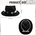 Sureio 24 Pcs Gangster Hat, Plastic Gentlemen Hats, Gangster Costume Hats for Adults 1920s Party Hats(Black)