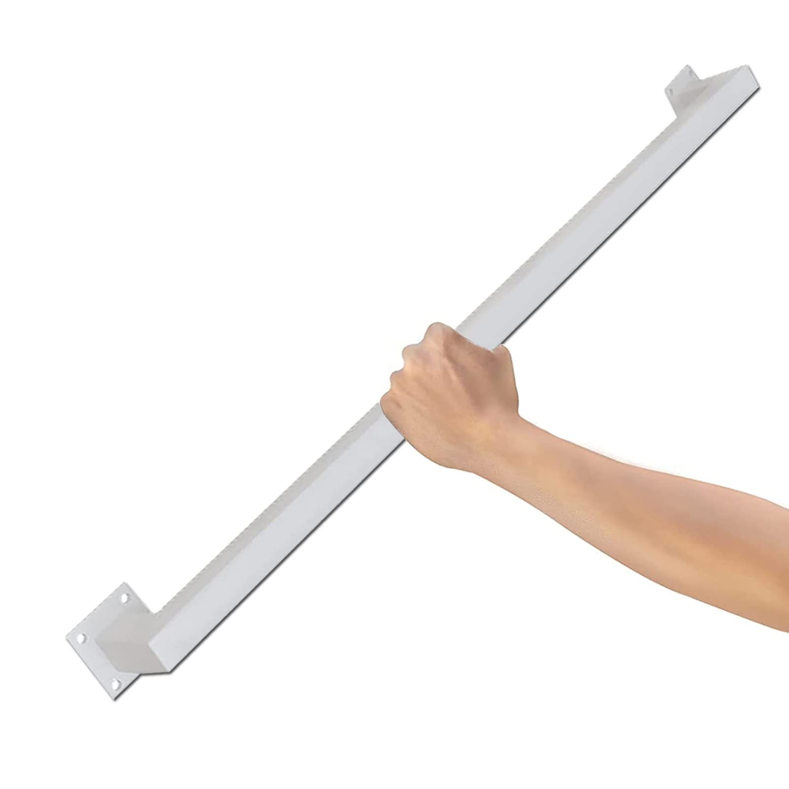 Pasamanos de barandilla de escaleras blancas modernas para, montaje en pared, escalera cuadrada, barandilla de mano, barra de agarre de hierro forjado, kit completo, 1m, 1,5m, 2m, 2,5m, 3m ( Size : 12