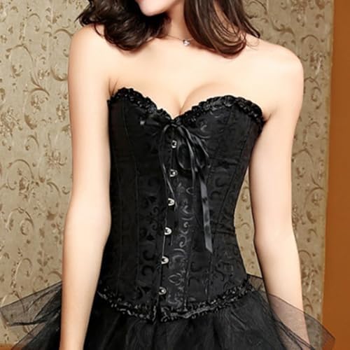 SHEKINI Corsetto Sottoseno In Raso - Modellante, Con Stecche, G-String Incluso, Waist Trainer - Foto 6