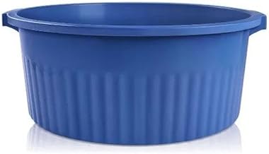 Bacia Multiuso Plástico Canelada 40 Litros Azul Arqplast