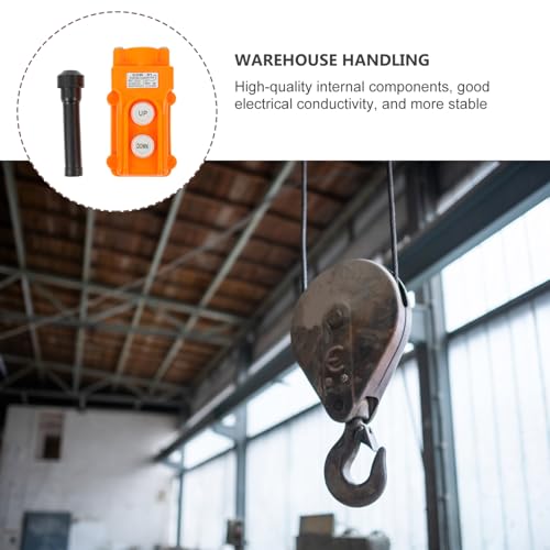 Interruptor de botón naranja ULTECHNOVO con carcasa ABS y control 2A/5A 500V para grúas industriales 6