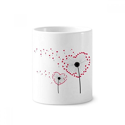 Porte-brosse à dents pissenlit en céramique blanche de 350ml et 9.6cm de hauteur