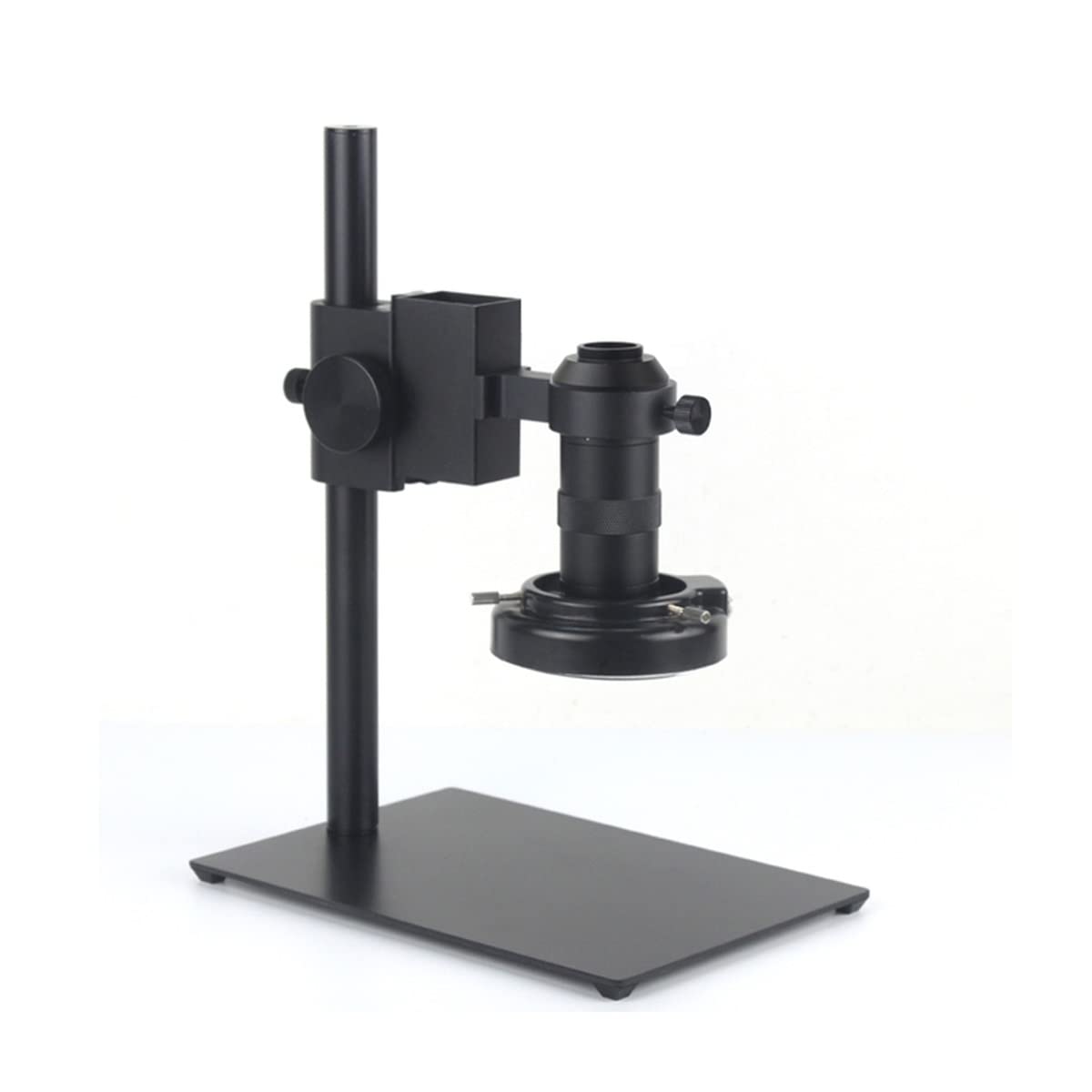 Microscope 48MP 4K 2K HDMI USB Industrial Digital Video Microscope Camera + Zoom 130X C-Mount Lens USB LED Ring Light(B Stand Lens LED)