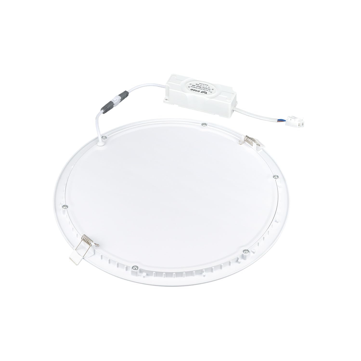 Popp® Pack x2 Downlight Placa LED Redondo Empotrable Circular 24W Blanco Neutro 4000K 2280Lumenes con Corte de Techo Ø280mm, para oficina, salon, cocina, pasillo (24W 4000K)