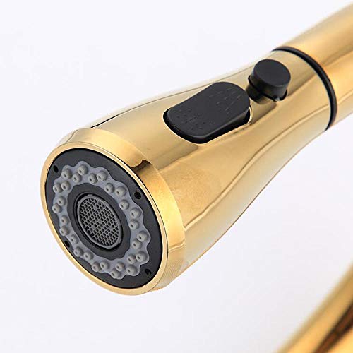 Robinet d'évier de cuisine avec douchette extractible laiton anti-calcaire - 8