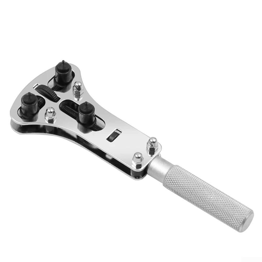 Three Claw Watch Case Back Opener with Adjustable Wrench for 32mm Diameter Screw Down Covers Precision Crafted Metal Tool