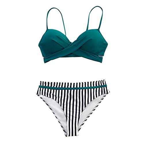 Bikini de envoltura floral con top cruzado ajustable para playa