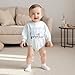 CHAUKAREAUL Sibling Matching Outfits Big Brother/Sister Pullover Long Sleeve Sweatshirt Little Brother/Sister Romper (Blue Lil Bro, 3-6 Months)