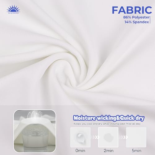 Boys Sun Protection Shirt UPF 50+, Youth Athletic Quick Dry T Shirt for Baseball Soccer Fishing Swimming Outdoor A-White — view 4