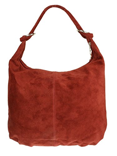 Image of Girly HandBags Womens Hobo Italian Suede Genuine Leather Shoulder Bag