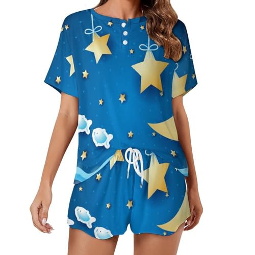 Pyjama femme poisson étoile lunaire une bulle de douceur pour vos nuits d'été