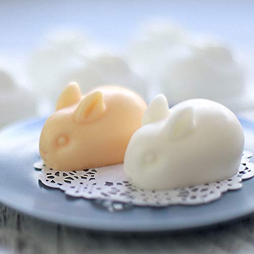 MoldFun 6 Cavity 3D Rabbit Mousse Cake Baking Pan Easter Day Bunny Silicone Mold for French Dessert Soap Lotion Bar Cupcake Butter Jelly Jello Ice Cube Tray Plaster - Thumbnail 5