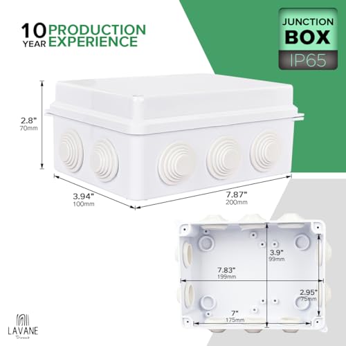 Boîte de jonction plastique ABS étanche IP65 blanc LA VANE - 6