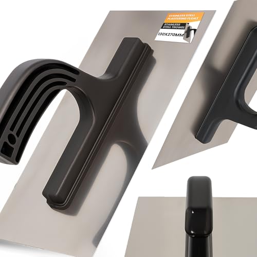 Instalguru Llana Inoxidable 130x270 mm Herramienta Albañil Espátula Enlucido Mortero Yeso Cemento Llana Para Pared Acabado Construcción Pladur Manualidades