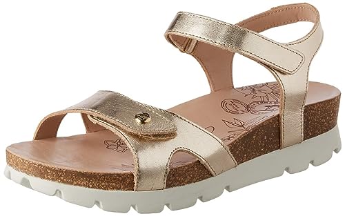 Panama Jack Sandalias planas Sulia Shine para mujer, dorado, 39 EU
