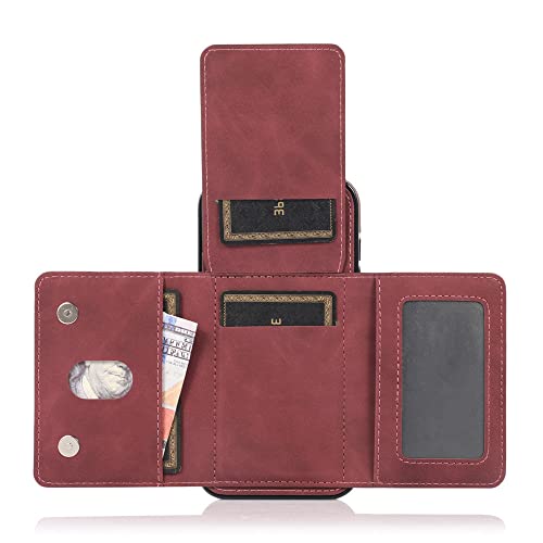 Étui pour cartes en cuir iPhone 13 Pro Max portefeuille antichoc