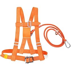 Arnés De Seguridad Construcción Dioche Arnes de Seguridad, Arnés Anticaídas, Arnes de Seguridad Trabajo, 6 Stypes Arnés de Escalada Ajustable para Exteriores Cinturón de Seguridad Cuerda de Rescate(Small Buckle 1.6m)