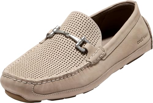Cole Haan Men's Wyatt Bit Drivers Driving Style Loafer, LT Sesame NBK/Gum, 9.5