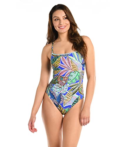 La Blanca Women's Lingerie One Piece Swimsuit, Multi//Neon Nights, 16