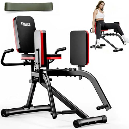 FitNexus Hip Abductor Machine for Women/Men, Compact Glute Machine &