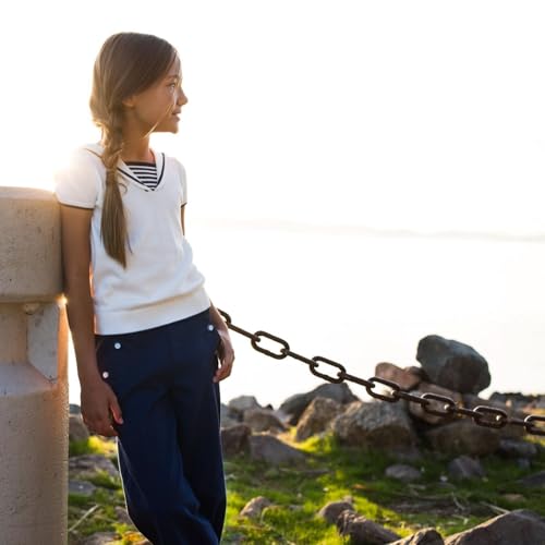 Image of Hope & Henry Girls' Wide Leg Cropped Pull-On Pant